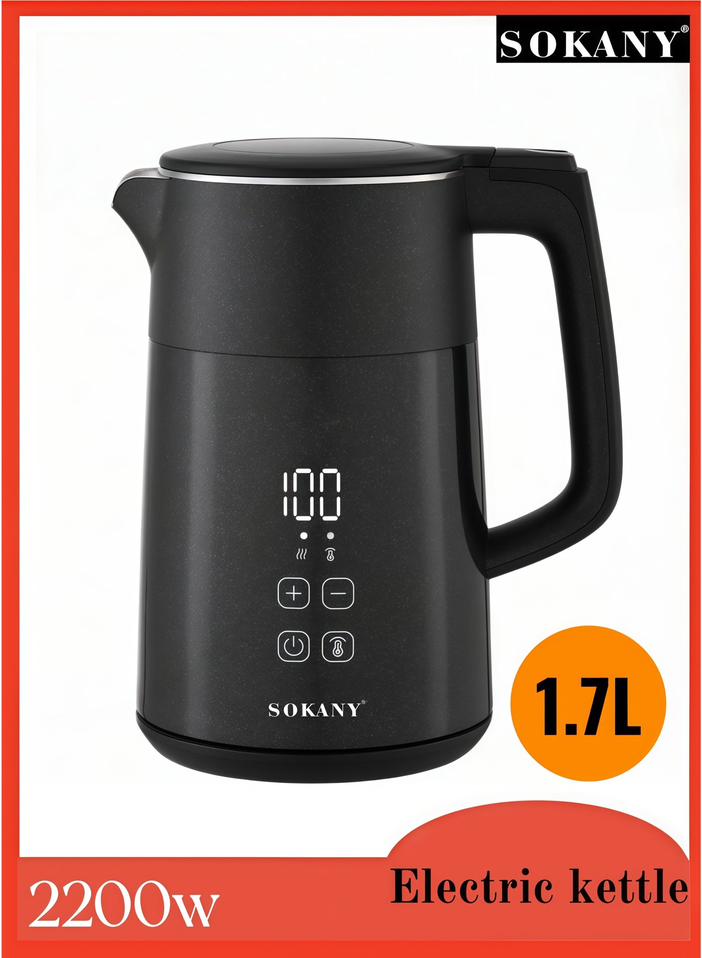 Electric Kettle with Temperature Control and Wifi, 1.7L Heater Lnstant Hot Water Boiler, Coffee Tea Kettle, Keep Warm 8hr, Auto Shut- Off, Digital Display